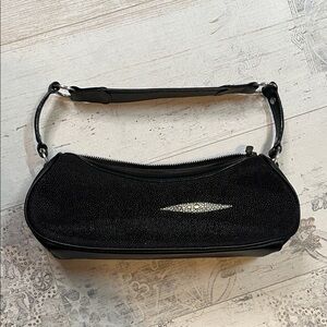 Vintage Exotic Genuine Sting Ray Leather Shoulder Bag